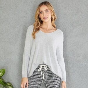Women's Gray V-Neck Sweater